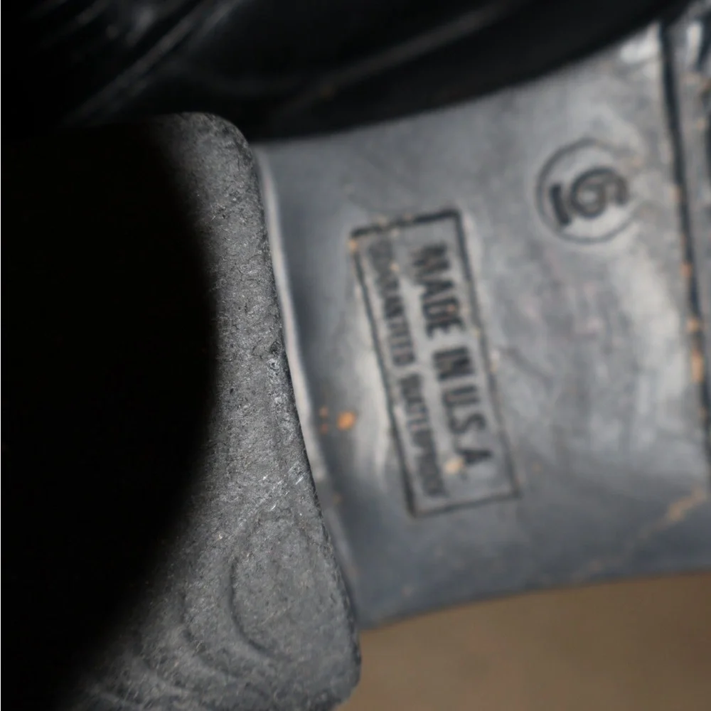 Vintage‎ 70s Waterproof black rain boots. Size 6